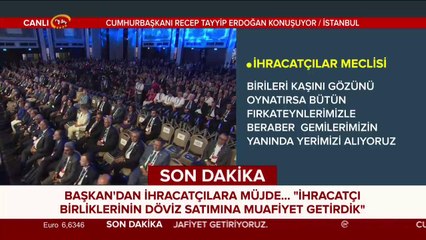 Başkan Erdoğan TİM Genel Kurulu'nda konuşuyor