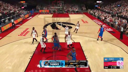 NBA2k19 - oklahoma city thunder VS toronto raptors tight game very narrow loss
