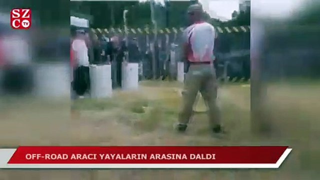 Off-Road aracı yayaların arasına daldı!