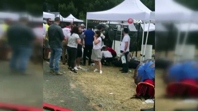 Kontrolden çıkan off road aracı kalabalığın arasına daldı. Kazada çok sayıda kişi yaralandı