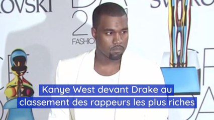 Kanye West devant Drake au classement des rappeurs les plus riches