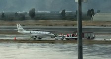 Bodrum'da özel uçak pistten çıktı! Havalimanı uçuşlara kapatıldı