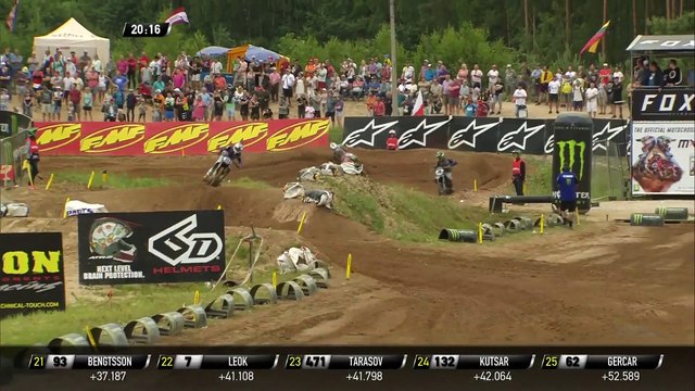 Tima Gajser passes Arnaud Tonus - MXGP of Latvia 2019