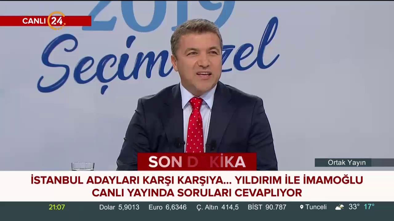 Binali Yıldırım-Ekrem İmamoğlu ortak canlı yayını