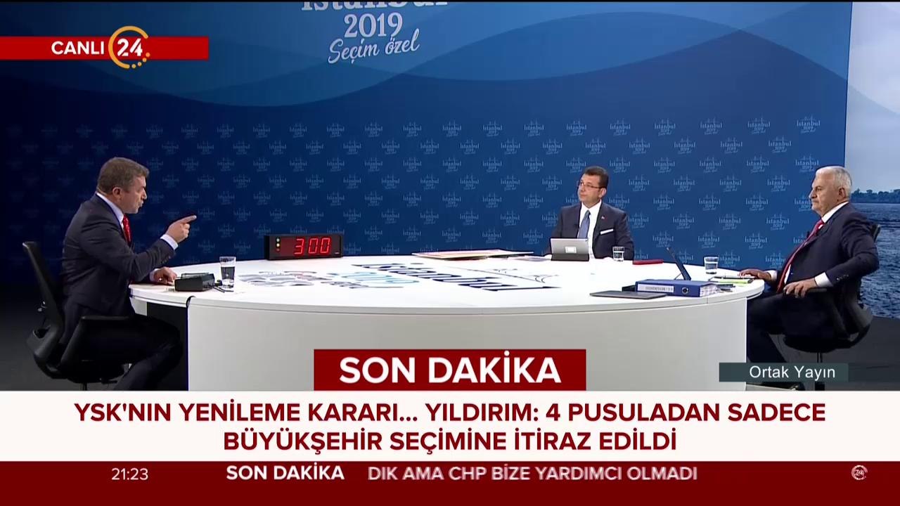 Binali Yıldırım-Ekrem İmamoğlu ortak canlı yayını