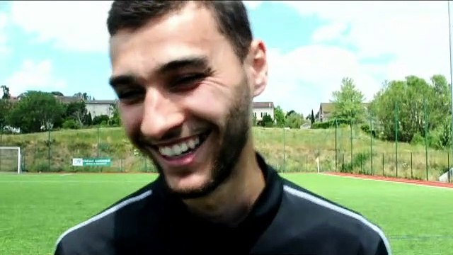 Finale Coupe du Rhône U15 - Rayane KERNAFI réagit après la victoire du FC LYON C contre l'US MEYZIEU