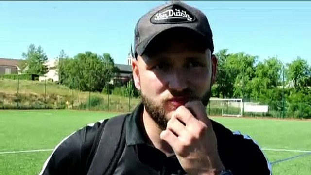Finale Coupe du Rhône U17 - Cédric EYRAUD réagit après la défaite du SP du GARON contre le FC Vaulx B