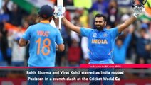 Fast Match Report - Rohit & Kohli lead India rout