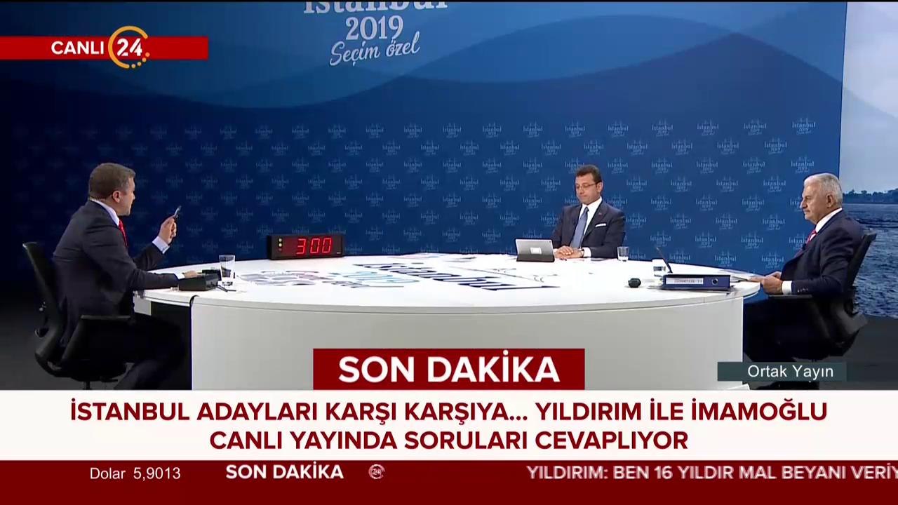 Binali Yıldırım-Ekrem İmamoğlu ortak canlı yayını