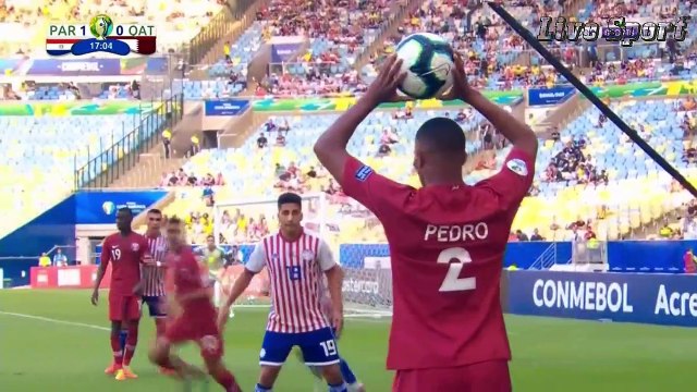 مباراه منتخب البارغواي ومنتخب قطر في بطوله كوبا امريكا في البرازيل 16_6_2019 الشوط الاول