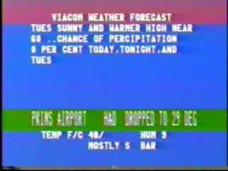 Viacom Weather Report - Record Low Temps, May 1983!