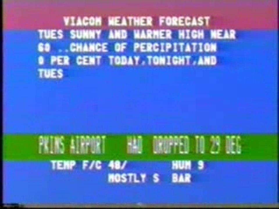 Viacom Weather Report - Record Low Temps, May 1983!