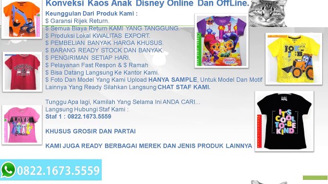 FREE ONGKIR…!! WA 0822.1673.5559, Partai Besar Fashion Anak Merk Disney