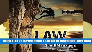 [Read] Law for Recreation and Sport Managers  For Kindle