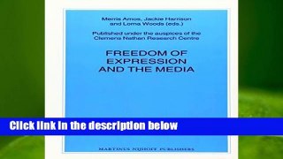 [GIFT IDEAS] Freedom of Expression and the Media (Nijhoff Law Specials)