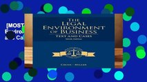 [MOST WISHED]  The Legal Environment of Business: Text and Cases