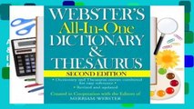 Full E-book  Webster's All-In-One Dictionary & Thesaurus, Second Edition  Best Sellers Rank : #4