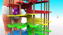 Wooden Hammer Soccer Balls Slider Toys for Little Baby to Learn Colors for Children - 3D Kids Video