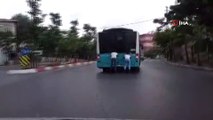 Sultanbeyli’de patenli gençlerin tehlikeli yolculuğu kamerada