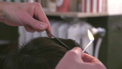 Why this Italian barber shop cuts hair with fire