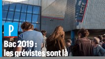 Bac 2019 : des grévistes devant un lycée à Saint-Ouen