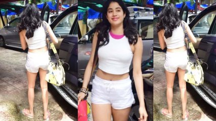Jhanvi Kapoor looks super hot in white shorts outside gym | Boldsky