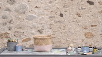 Pinta un cesto con chalk paint