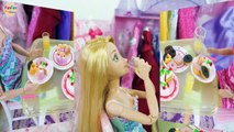 Princess Barbie Rapunzel Bedroom Morning Dress up Putri boneka Barbie Kamar Tidur Princesa Quarto | Karla D.