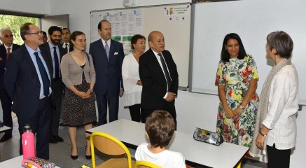 Le ministre Jean-Yves Le Drian  au GSU La Fontaine  de Fès