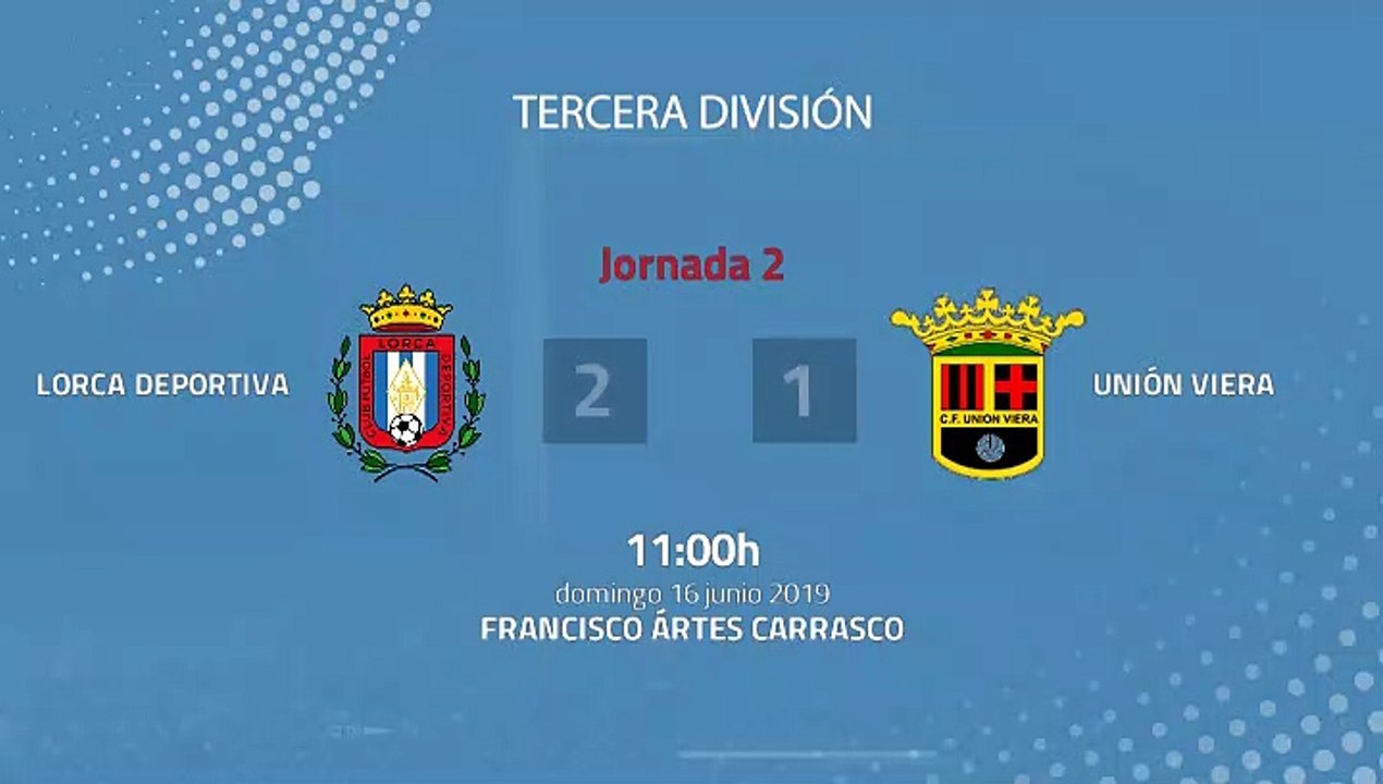 Resumen partido entre Lorca Deportiva y Unión Viera Jornada 2 Tercera División - Play Offs Ascenso