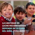 ¿Cuánta leche deben tomar los niños