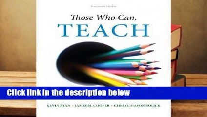 Full version  Those Who Can, Teach  For Kindle