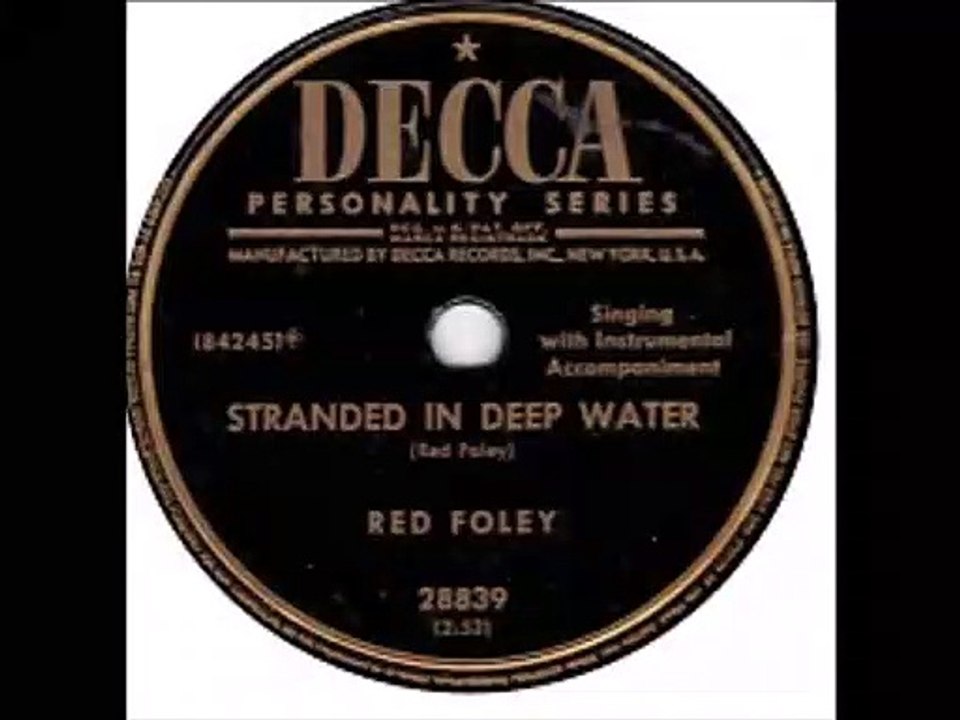 RED FOLEY Stranded In Deep Water DECCA 1953