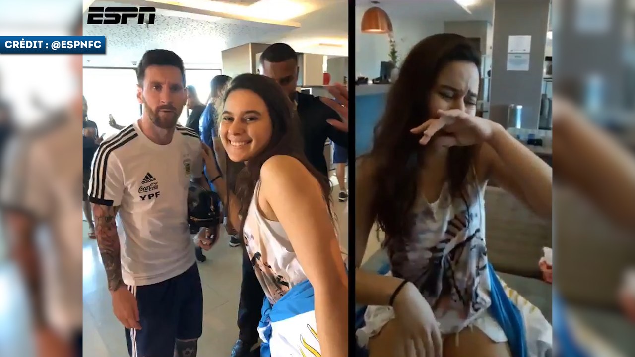 Elle rencontre Lionel Messi… et fond en larmes