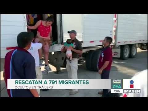 Rescatan a 791 migrantes ocultos en tráilers | Noticias con Francisco Zea