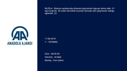 Bodrum açıklarında düzensiz göçmenleri taşıyan tekne battı, 31 kişi kurtarıldı (2) - MUĞLA