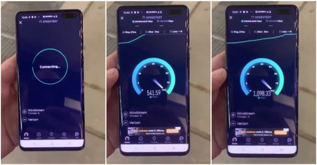 Apenas o resultado do teste de velocidade da Internet 5G em Chicago... WTF!