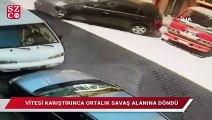 Sürücü adayı vitesi karıştırınca ortalık savaş alanına döndü