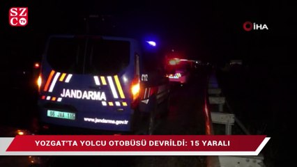 Yozgat'ta yolcu otobüsü devrildi: 15 yaralı