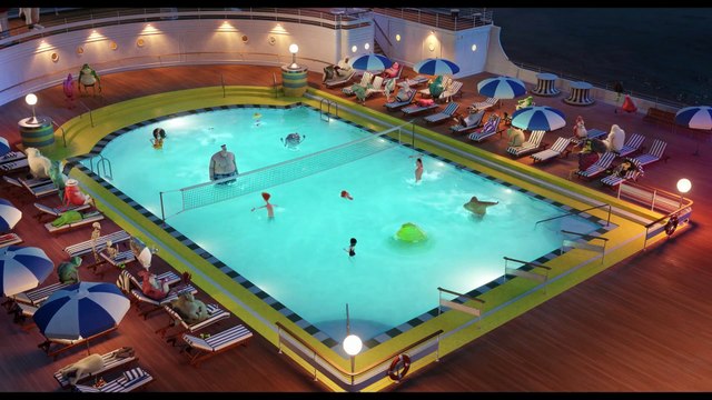 Hotel Transylvania 3 Summer Vacation Movie Clip - Everybody in the Pool Scene