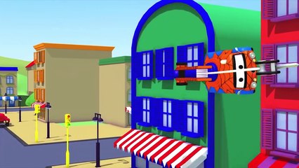 Tom the Tow truck's Paint Shop : Mat the Police Car is Captain America Superheroes Cartoon for Kids