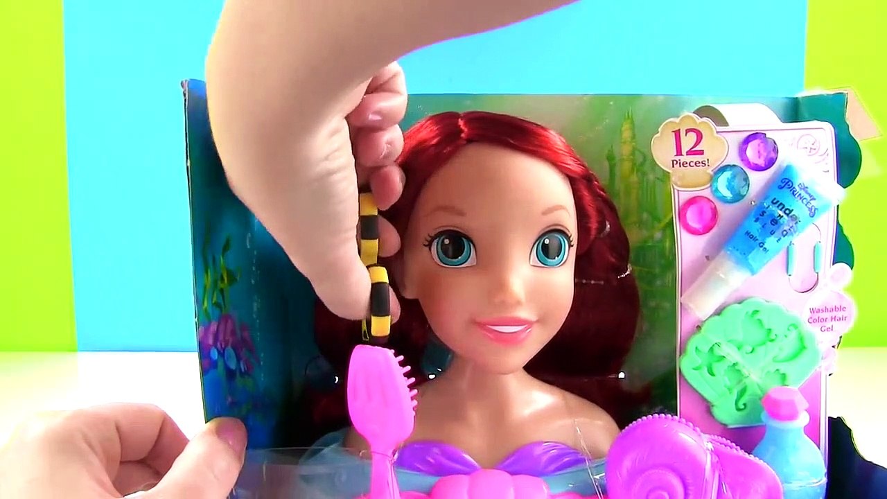 Disney Princess Ariel  Hair Styling Head Color Change