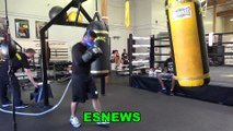 Mikey Garcia Working Out At SNAC