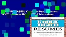[NEW RELEASES]  Knock  em Dead Resumes: A Killer Resume Gets MORE Job Interviews!