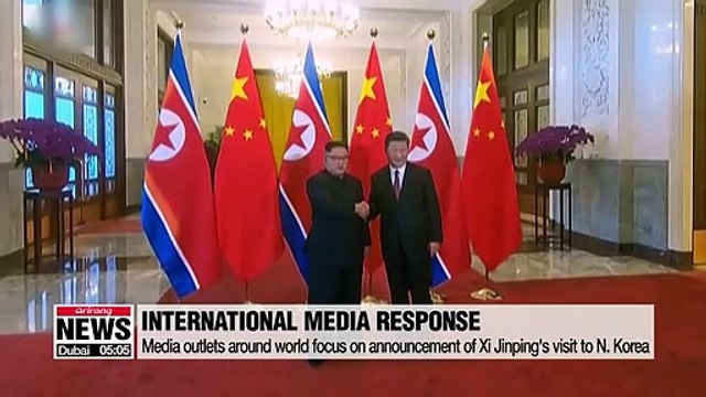 International media outlets focus on announcement of Xi Jinping's visit to N. Korea