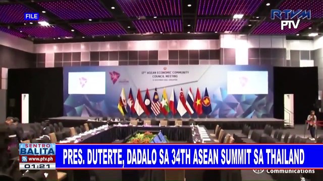 Pangulong #Duterte, dadalo sa 34th ASEAN Summit sa Thailand