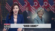 Minister Kang thinks there are good signs on resuming denuclearization talks between North Korea and the U.S.