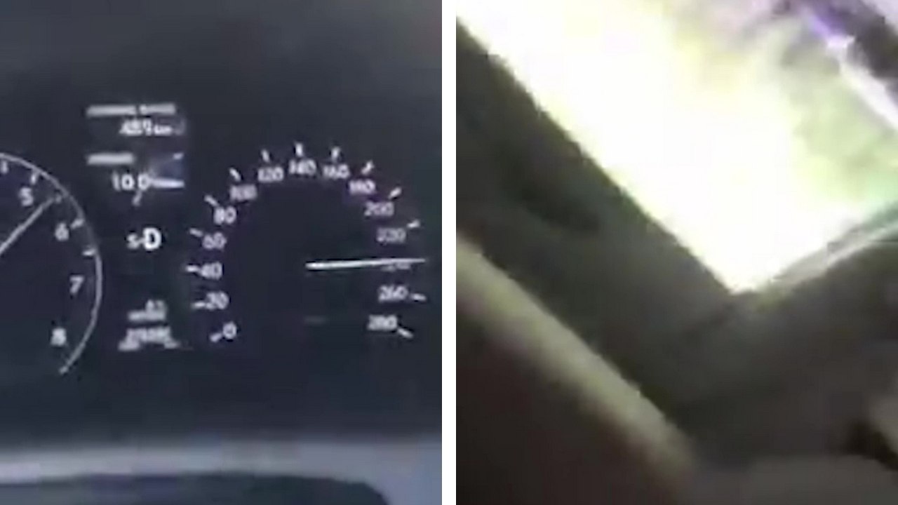 Il filme son compteur pendant qu'il roule à 260...