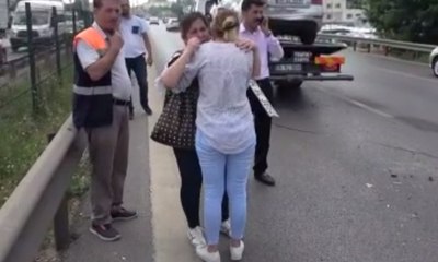 E-5'in ortasında hüngür hüngür ağladı