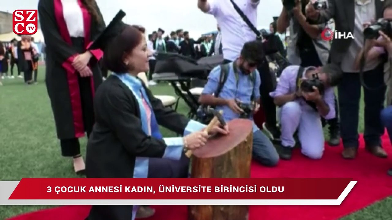 Kars’ta 3 çocuk annesi kadın, üniversite birinc...